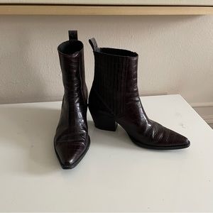 Zara embossed western boot